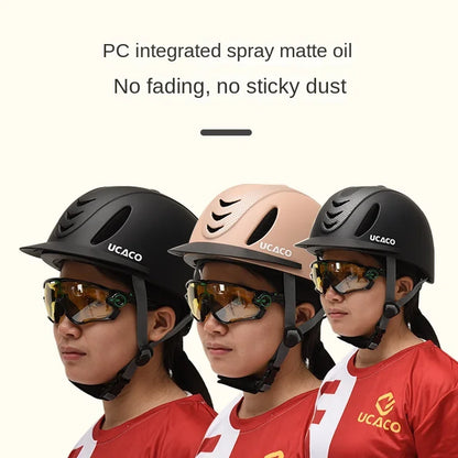 Adjustable Equestrian Riding Helmet - UltraLight Safety Hat with Removable Brim for Adults & Children (50-61cm)