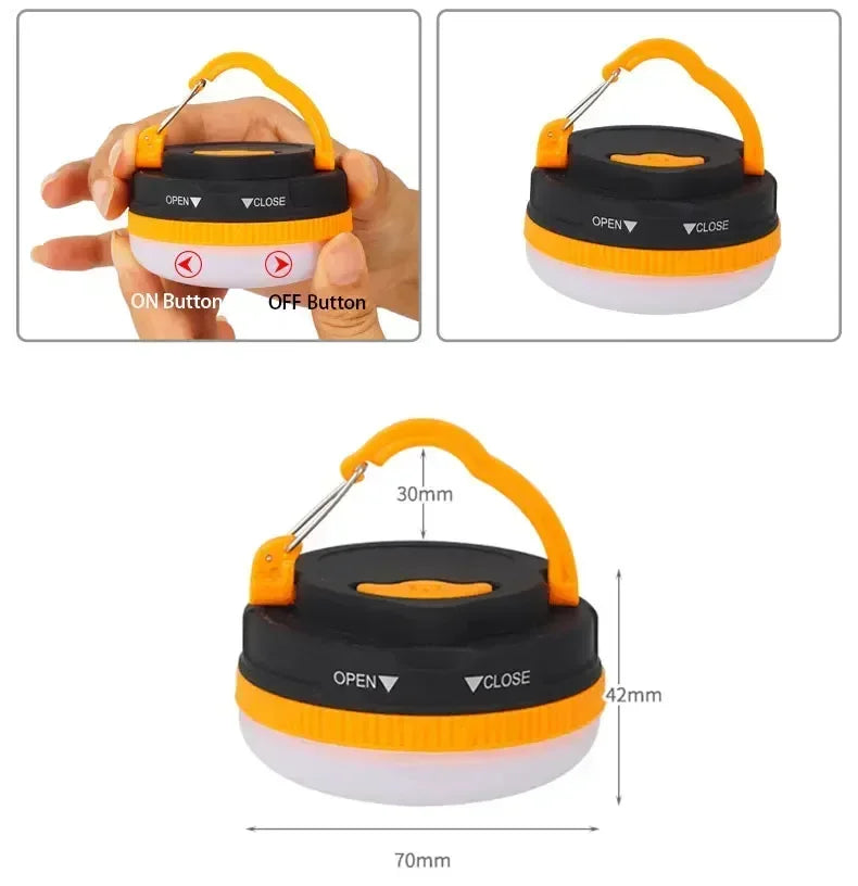 Portable 10W COB+LED Outdoor Lantern - 1800mAh USB Rechargeable Camping Light for Hiking, Fishing & Night Adventures
