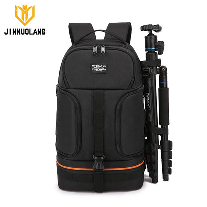 Large Capacity Camera Backpack - Waterproof Oxford DSLR Bag with 15.6" Laptop Compartment