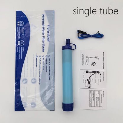 Portable Water Purification Straw - Mini Outdoor Filter for Camping, Hiking & Emergency Survival Supplies