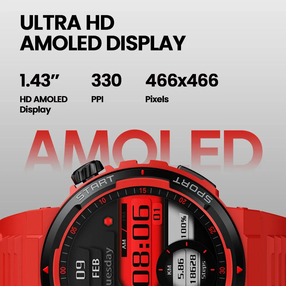 Zeblaze Ares 3 Plus Smartwatch - 1.43" AMOLED Display with Voice Calling & 3D Health Tracking