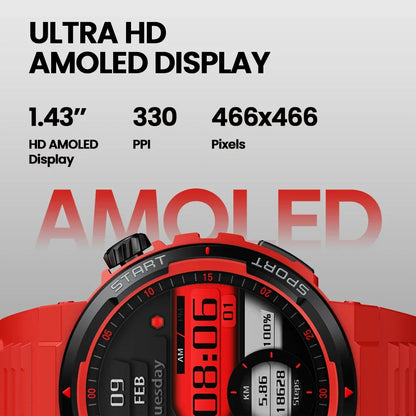 Zeblaze Ares 3 Plus Smartwatch - 1.43" AMOLED Display with Voice Calling & 3D Health Tracking