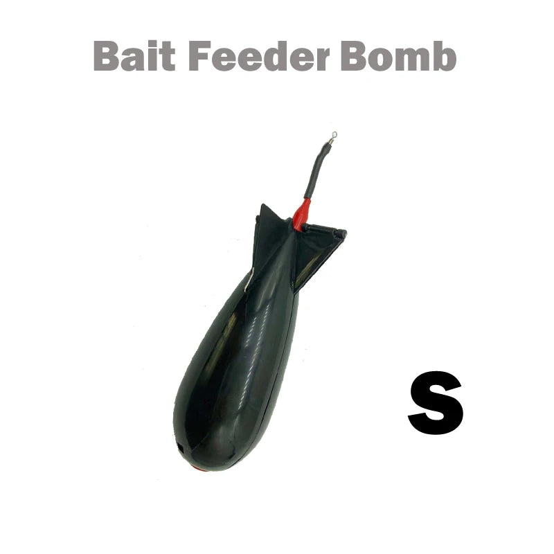 TOLU Rocket Feeder Set - Large & Small Spod Bomb Float Fishing Lure with Bait Holder - 2-Size Pellet Rocket Feeders for Precision Positioning