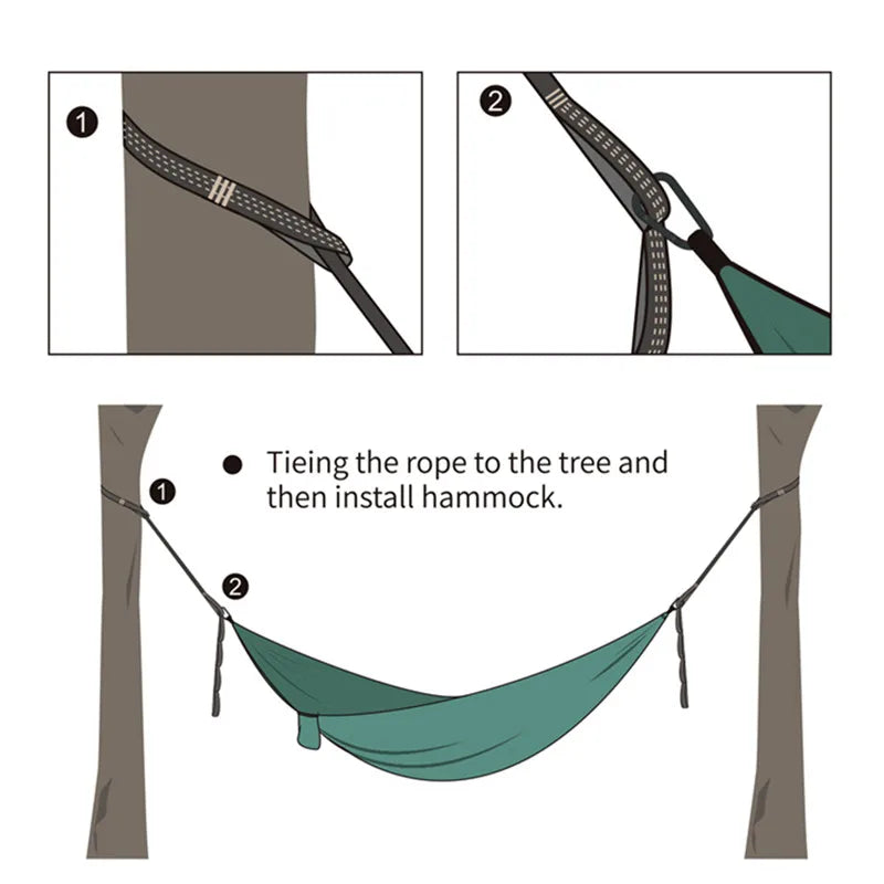 Hammock Straps 2-Pack - 600lbs Capacity Polyester Suspension System with 5 Adjustment Rings