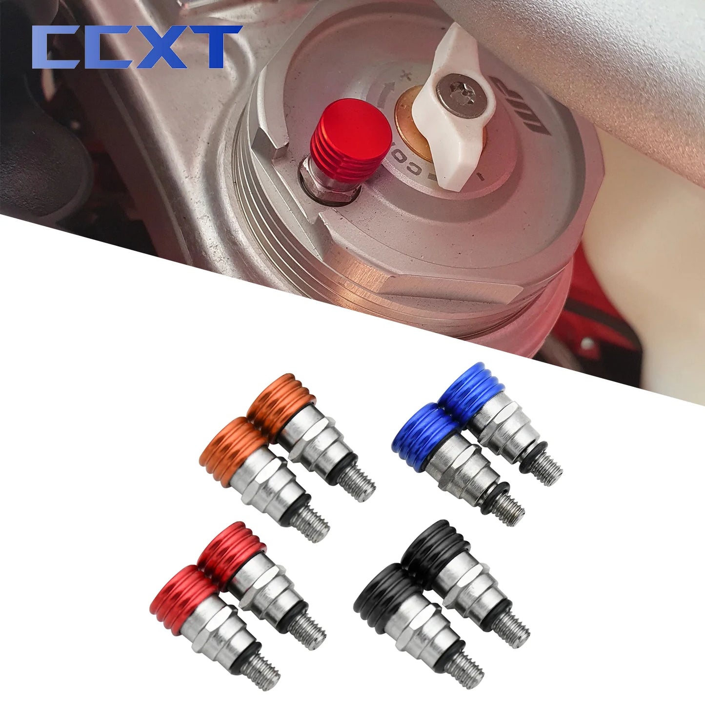 M4x0.7 Fork Air Bleeder Valves - KTM SX/SXF/EXC/EXCF/XC/XCF/XCW/XCFW 85-500cc (2005-2019) - Universal Motorcycle Motocross Parts