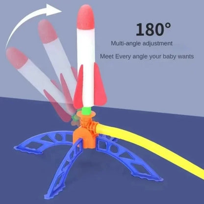 Kids' Outdoor Rocket Foot Pump | Air Pressing Soaring Rocket | Suit Jumps | Air Powered Rocket Launcher Game | Children's Toy | Gifts
