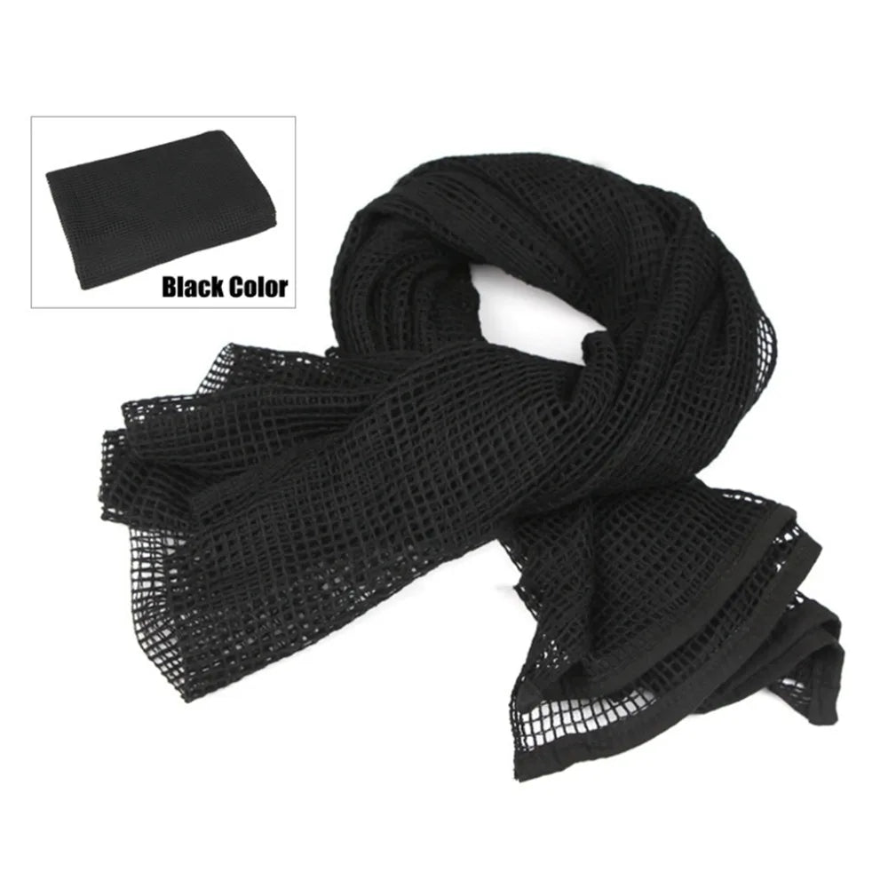 75" x 35" Tactical Camouflage Mesh Scarf - Polyester-Cotton Camo Net for Hunting, Shooting & Outdoor Sports