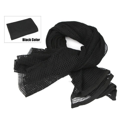 75" x 35" Tactical Camouflage Mesh Scarf - Polyester-Cotton Camo Net for Hunting, Shooting & Outdoor Sports