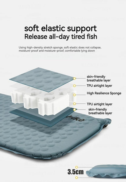 Ultralight Self-Inflating Air Mattress - Quick Folding Portable Camping Bed