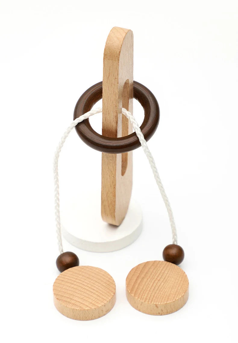 Kongming Luban Lock - Wooden Ring Escape Puzzle Game Intelligence Toy
