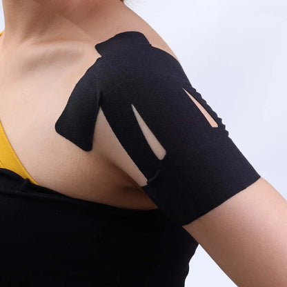 Precut Kinesiology Shoulder Tape - Waterproof & Breathable Elastic Sports Tape for Pain Relief & Muscle Support