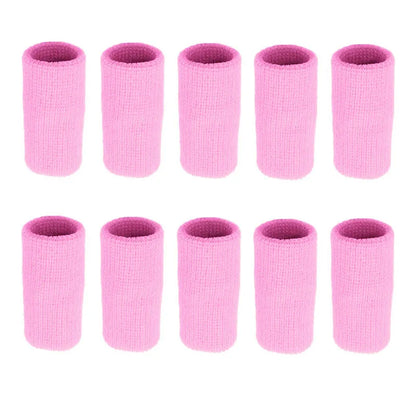 Athletic Finger Support Sleeves - 10 Pack Compression Guards for Basketball, Volleyball, Gym & Sports