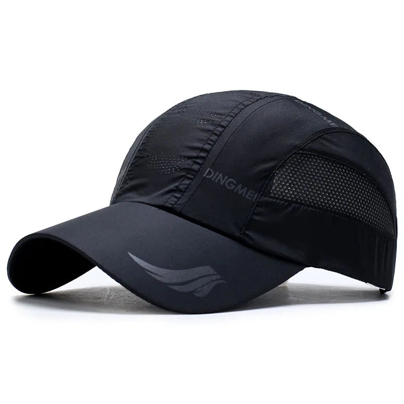 Quick-Dry Mesh Baseball Cap - Sports Running & Golf Hat - Breathable Snapback for Men & Women
