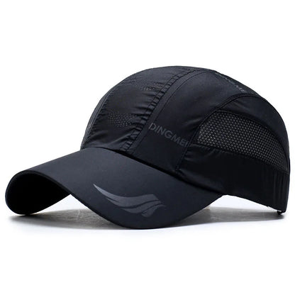 Quick-Dry Mesh Baseball Cap - Sports Running & Golf Hat - Breathable Snapback for Men & Women