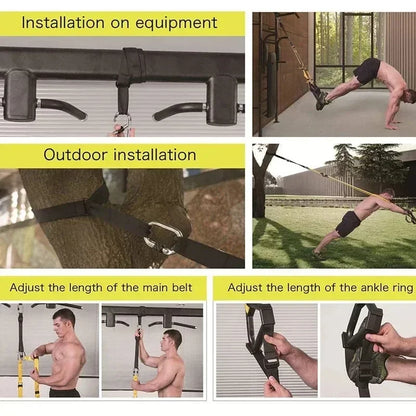 Suspension Training Strap System – Adjustable Full Body Resistance Bands for Strength and Fitness