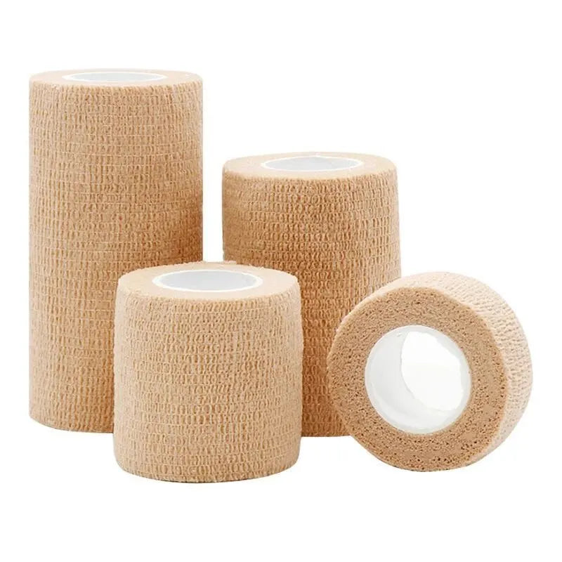 Athletic Self-Adhesive Cohesive Bandage Wrap - Skin Tone Non-Woven Elastic Stretch Tape