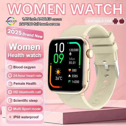 AI Smart Health Watch - HRV+PPG Blood Pressure & Heart Rate Monitor with IP68 Waterproof & NFC