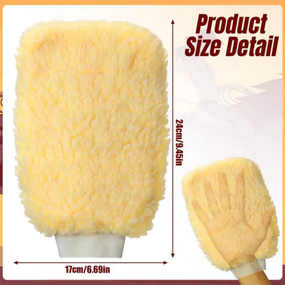 Fleece Grooming Mitt for Horses - Tick Applicator Glove for Bathing & Cleaning, Multifunctional for Cats, Dogs & Bunnies, 1pc
