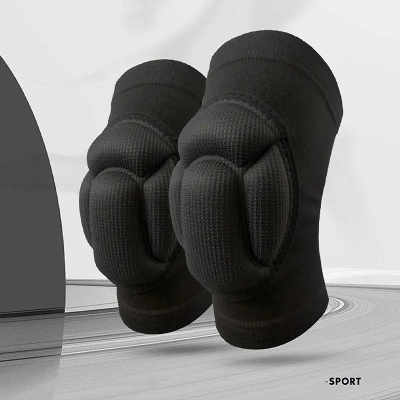 Professional Sports Knee Pads - Thickened Elastic Protection for Basketball, Volleyball & Fitness (1 Pair)