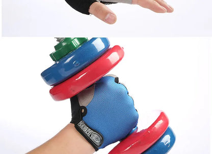 Premium Fingerless Gym Gloves - Breathable Anti-Slip Training Gloves for Men & Women - Weightlifting, Bodybuilding, Cycling & Sports
