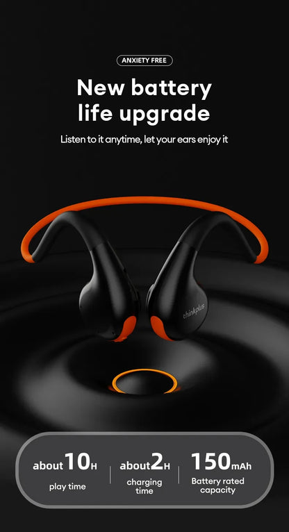 Air Conduction Wireless Headphones - Bluetooth 5.3 Sport Earphones with Ear Hook & Mic