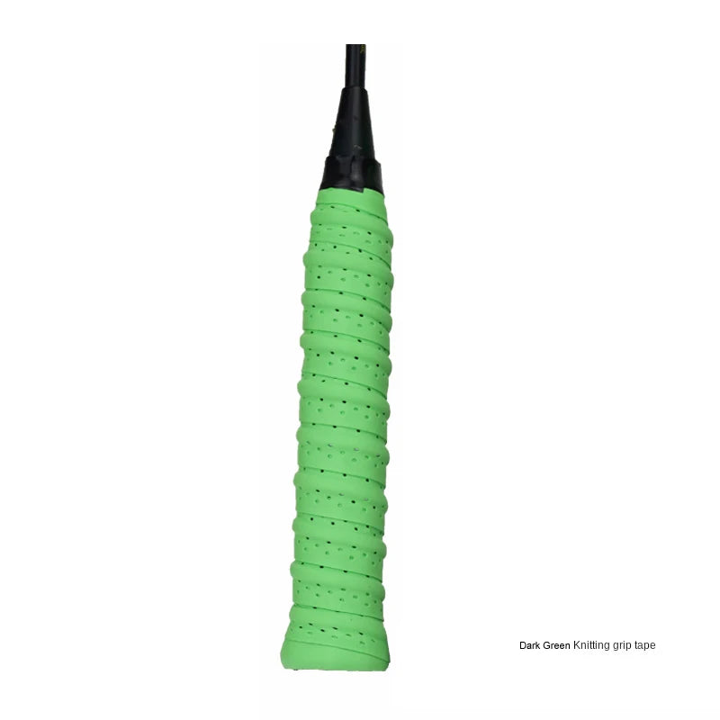 Premium Perforated Racket Overgrip - Anti-Slip PU Tennis & Badminton Handle Wrap with Shock Absorption - 110cm Length
