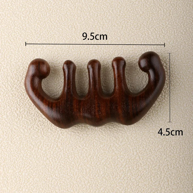 Wooden Scalp Massage Comb - Natural Wood Head Massager for Relaxation & Hair Care