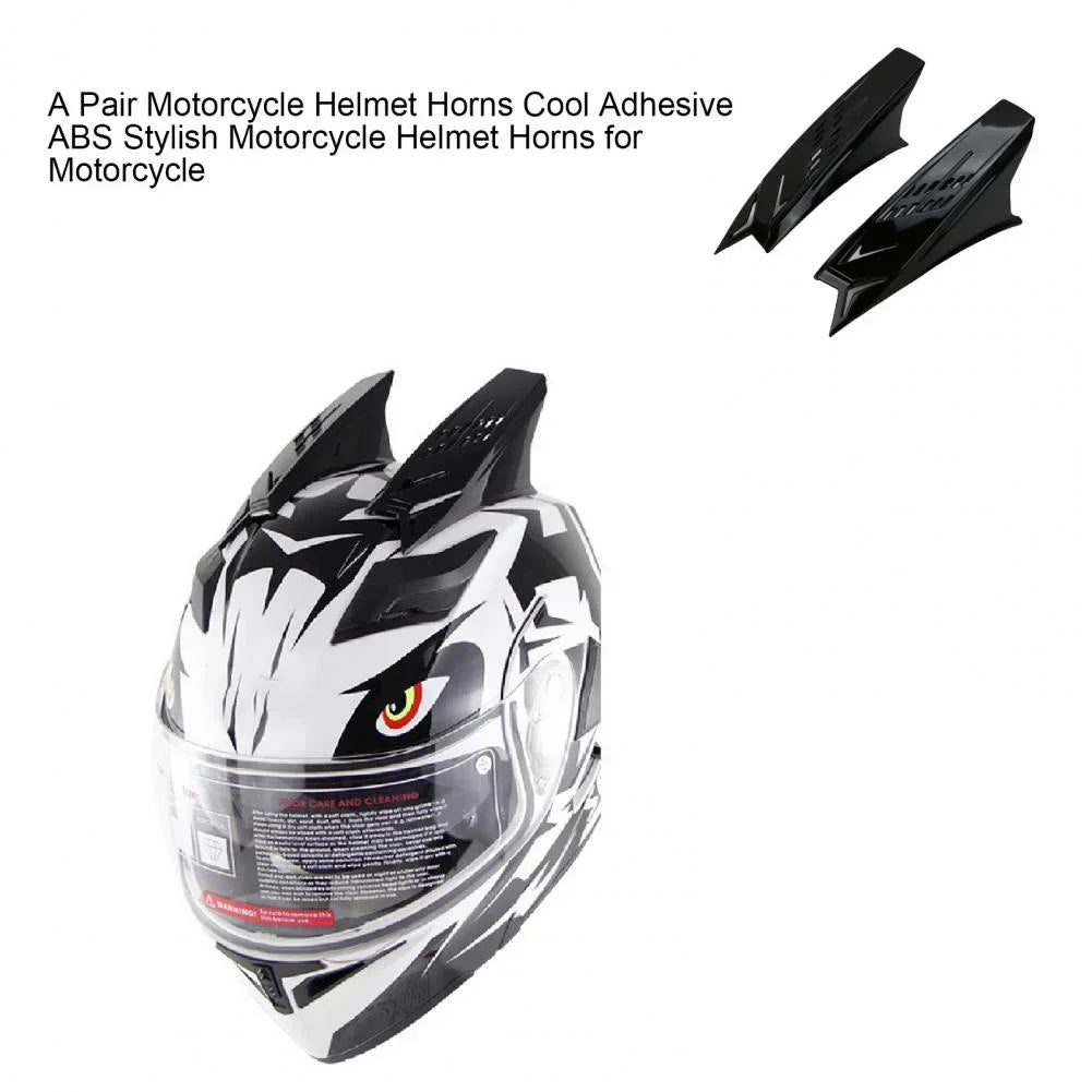 Motorcycle Helmet Horns - 2 Pack ABS Adhesive Modification Accessories