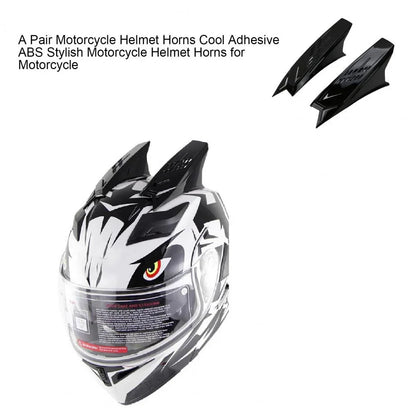 Motorcycle Helmet Horns - 2 Pack ABS Adhesive Modification Accessories