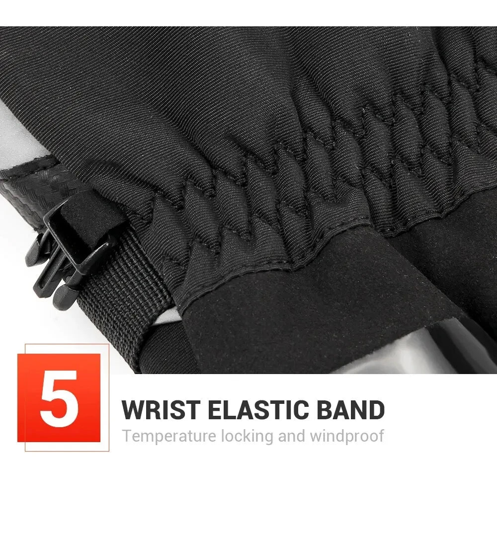 Waterproof Winter Motorcycle Gloves - Full Finger Protection with Touch Screen - Model WN-01
