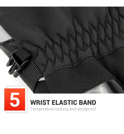 Waterproof Winter Motorcycle Gloves - Full Finger Protection with Touch Screen - Model WN-01