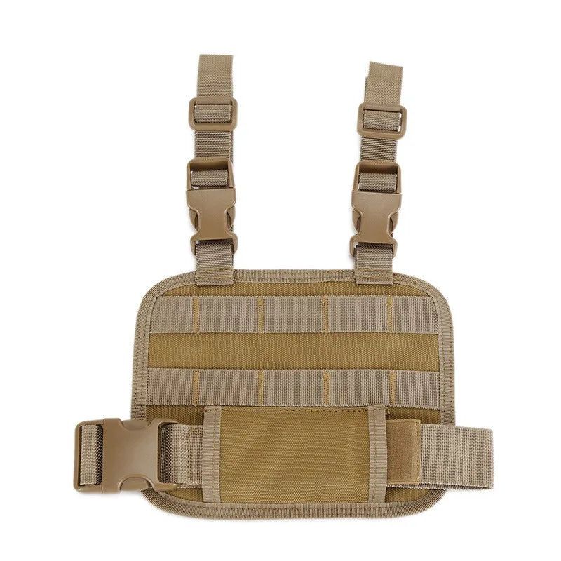 MOLLE Tactical Drop Leg Platform - Adjustable Thigh Panel with Pouch Attachment System