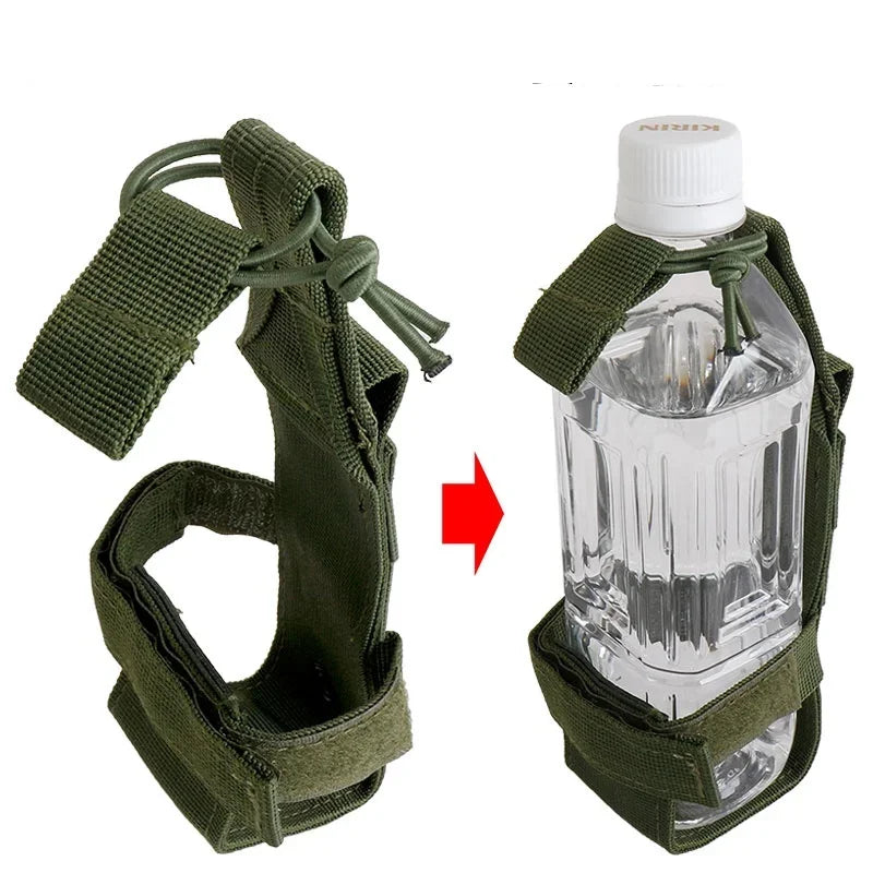 Tactical Water Bottle Holder - MOLLE Compatible Nylon Pouch for Outdoor Activities, Camping, Hiking, Hunting & Travel