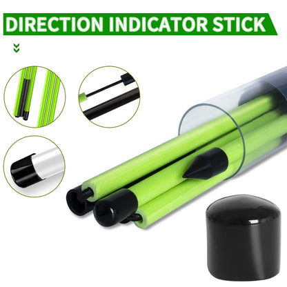 Golf Alignment Sticks 2-Pack - 48" Foldable Practice Rods for Portable Training