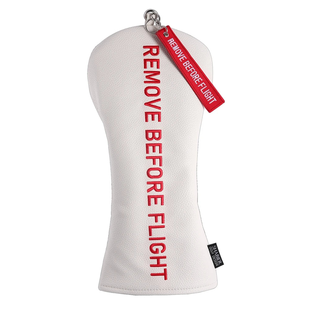 "Remove Before Flight" Golf Club Headcover - Premium Synthetic Leather Protection for Driver, Putter & Woods