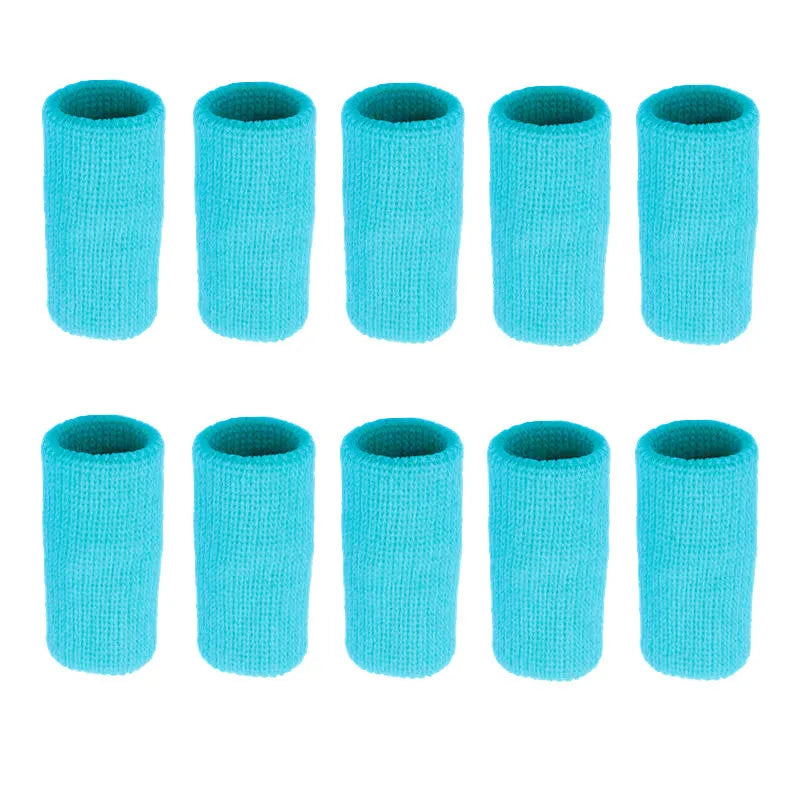 Athletic Finger Support Sleeves - 10 Pack Compression Guards for Basketball, Volleyball, Gym & Sports
