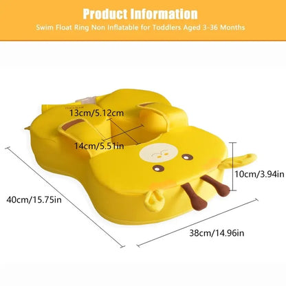 Non-Inflatable Baby Swimming Ring - Buoyant Pool Float for Infants & Toddlers Ages 6-36 Months