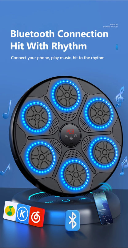 Smart Bluetooth Music Boxing Trainer - Wall-Mounted Electronic Punching Target for Home & Gym
