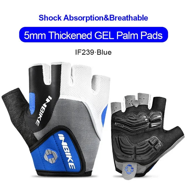 Half-Finger Gel Cycling Gloves - Shockproof Padded Sport Gloves for Men & Women