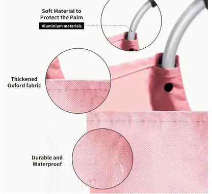 Oxford Cloth Laundry Hamper - Large Capacity Foldable Dirty Clothes Storage Basket for Bathroom