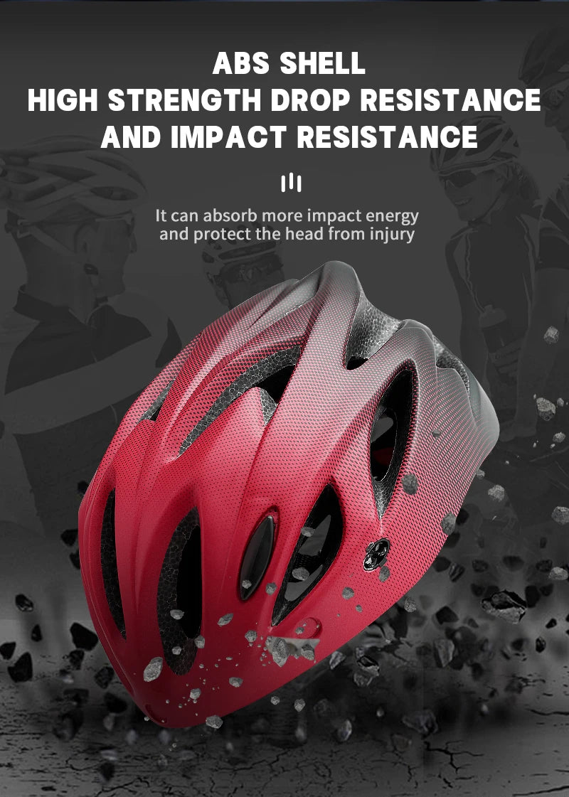 X-TIGER Adult Cycling Helmet with LED Rear Light - Dual Mode Goggle, Lightweight Breathable Design, Fits 58-62cm