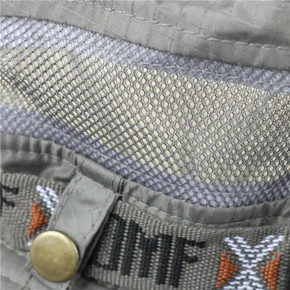 Men's UV Protection Wide Brim Bucket Hat - Outdoor Safari Hiking Mesh Fisherman Cap