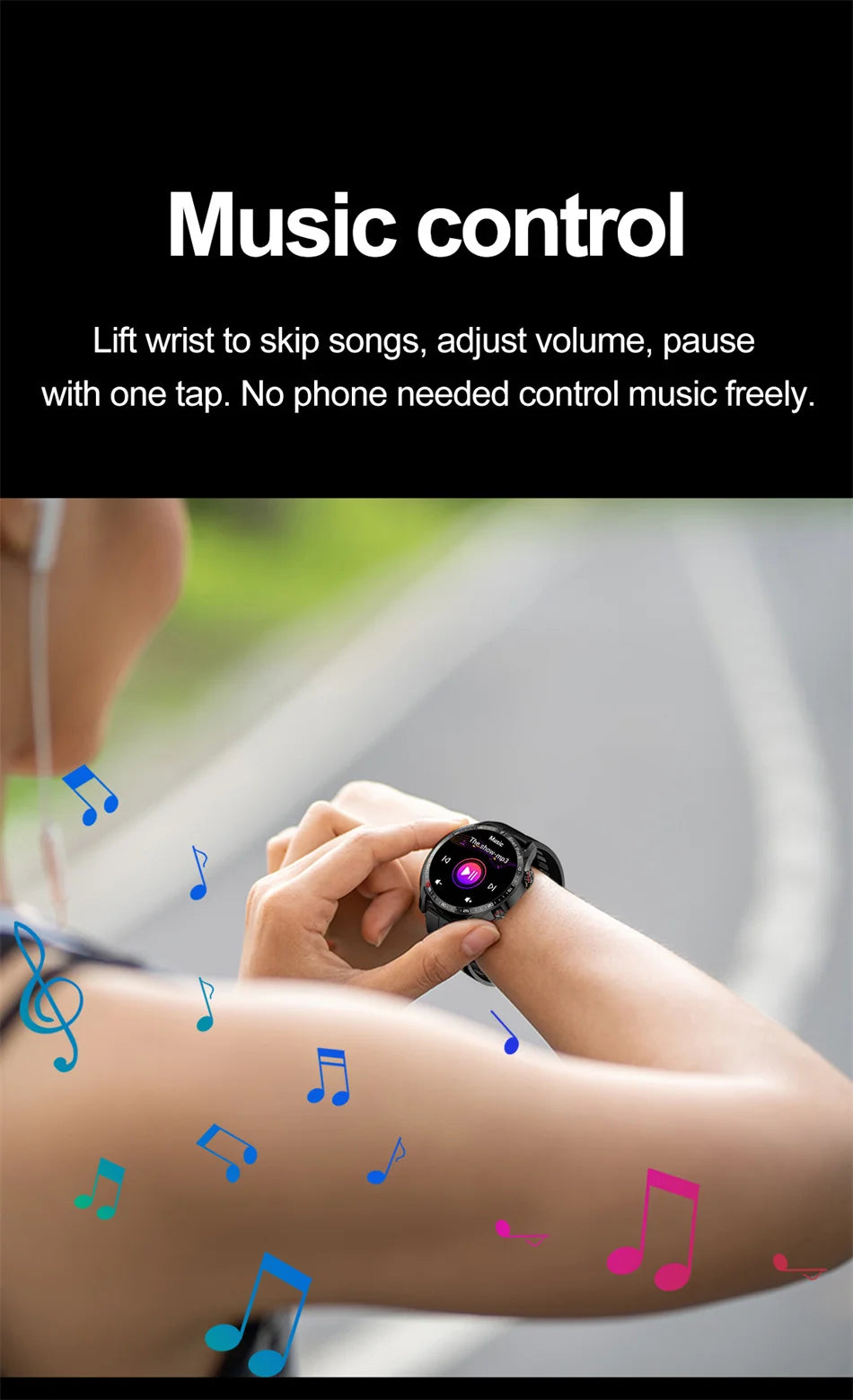 1.53" Full Touch Screen Smart Watch - Multi-Sport Mode with ECG+PPG, Waterproof & Bluetooth Call