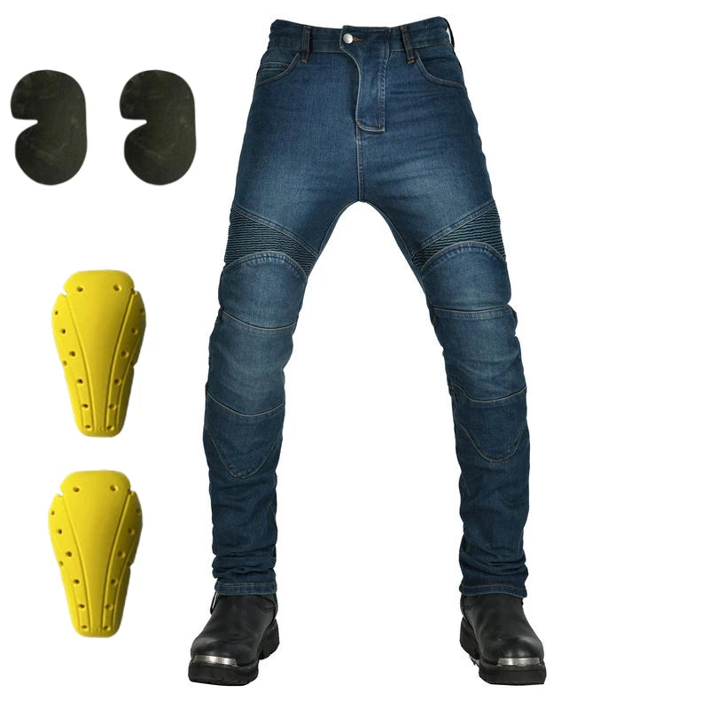 All-Season Motorcycle Riding Jeans - Anti-Fall Racing Pants for Men & Women