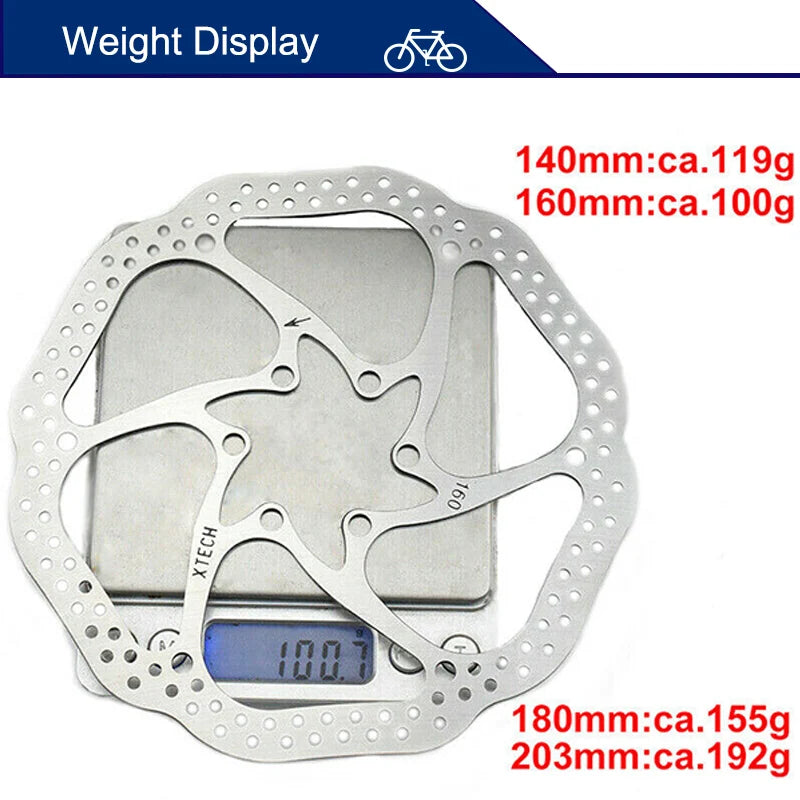 Premium MTB Hydraulic Disc Brake Rotor Set - 160mm/180mm/203mm