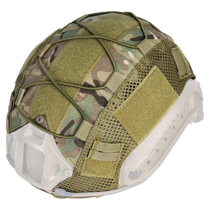 BOOIU Tactical Helmet Cover - Camo Cloth with Velcro for Airsoft Fast Helmets | Military CS Hunting Gear (Cover Only, Helmet Not Included)