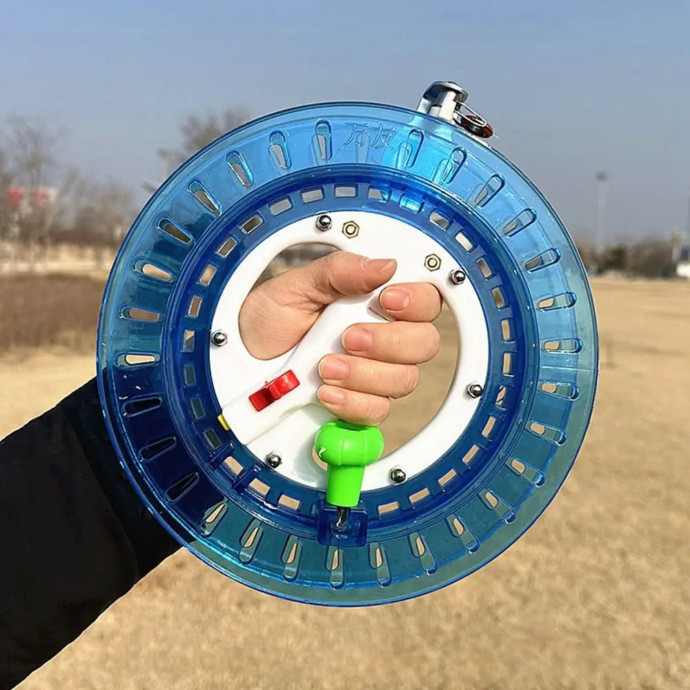 Premium PET Kite Line Winder with Lock - Fire Wheel String Spool - 18/20/22/26cm - Flying Kite Reel with String