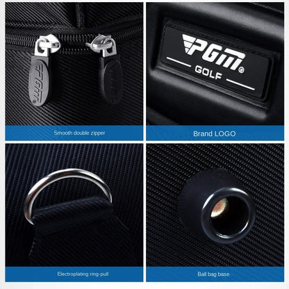 PGM Authentic Men's Golf Clothing Bag YWB005 - Double-Decker All-Black Design with Super Large Capacity, High-End Ball Bag
