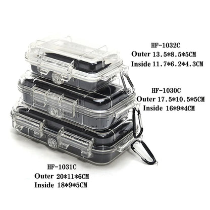 Waterproof Shockproof Camping Storage Box - ABS Plastic Safety Equipment Toolbox with Sealed Protection