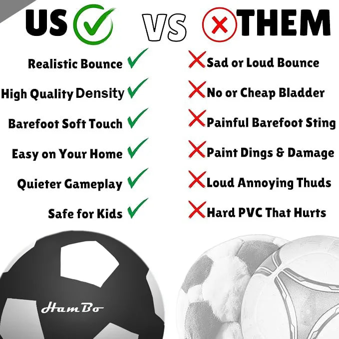 Indoor Silent Foam Soccer Ball - Dia. 7/8/9 inch - Mute Bouncing Ball for Children
